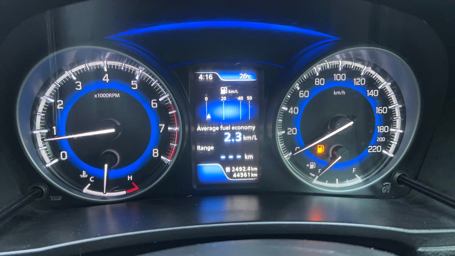 Used 2017 Maruti Suzuki Baleno Zeta 1.2 Petrol Manual interior CLUSTERMETER VIEW