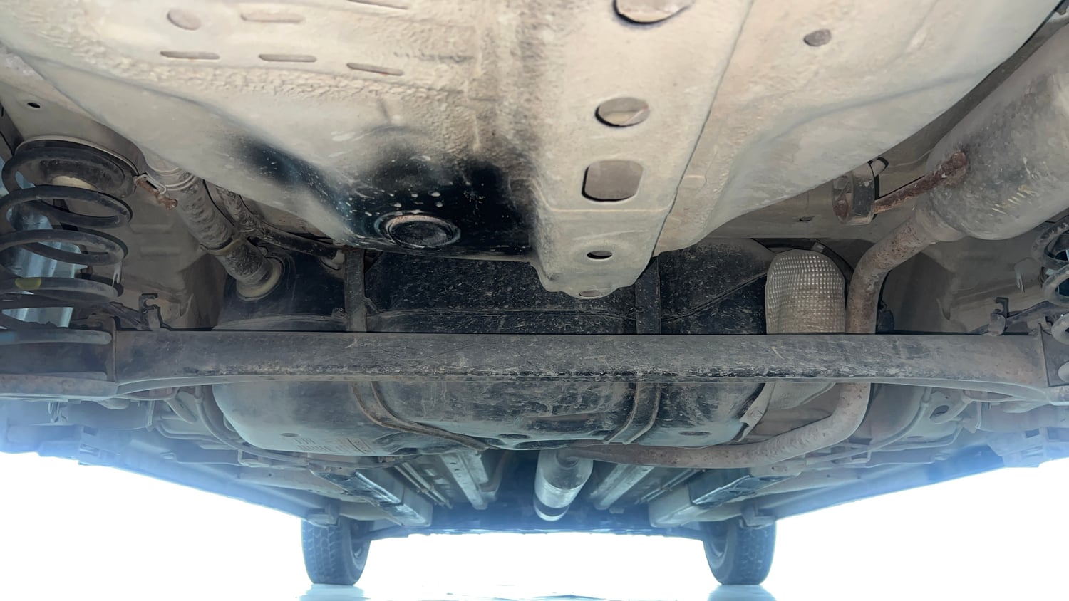 Used 2015 Maruti Suzuki Swift Dzire VXI Petrol Manual extra REAR UNDERBODY VIEW (TAKEN FROM REAR)