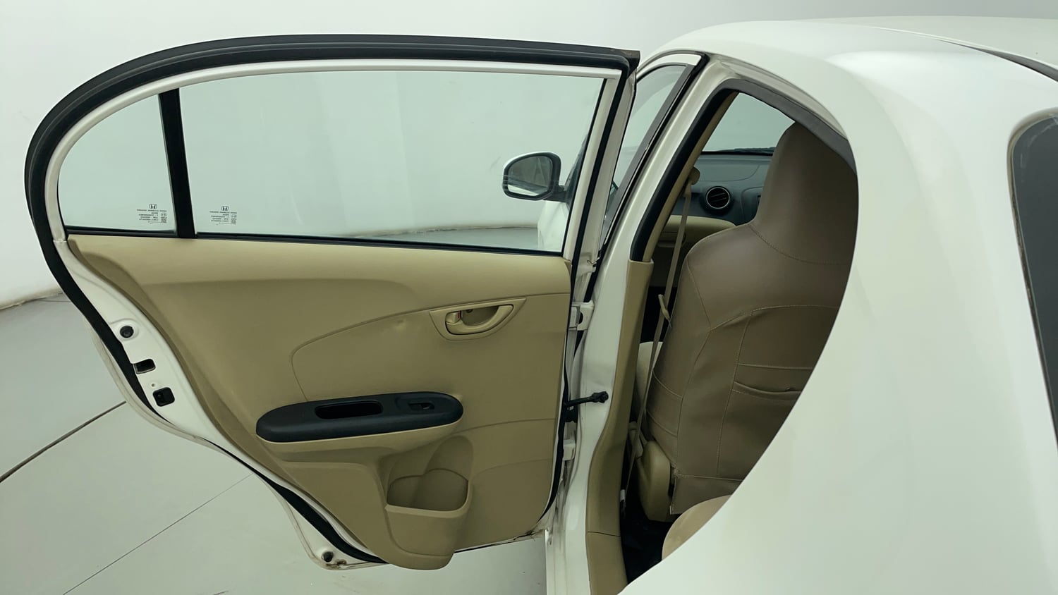 Used 2014 Honda Amaze 1.2 S i-VTEC Petrol Manual interior LEFT REAR DOOR OPEN VIEW