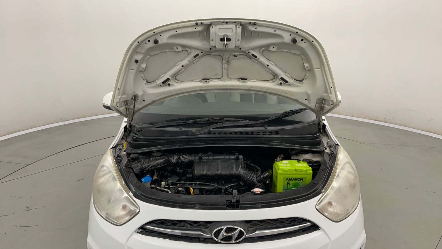 Used 2013 Hyundai i10 Sportz 1.2 Kappa2 Petrol Manual engine ENGINE & BONNET OPEN FRONT VIEW