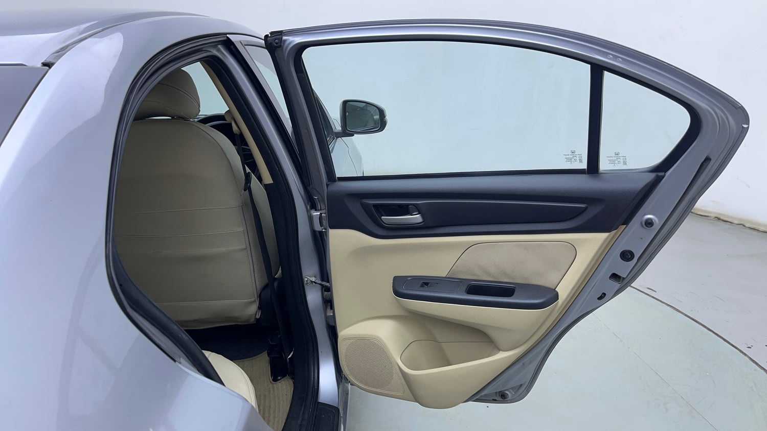 Used 2018 Honda Amaze 1.2 V CVT Petrol Petrol Automatic interior RIGHT REAR DOOR OPEN VIEW