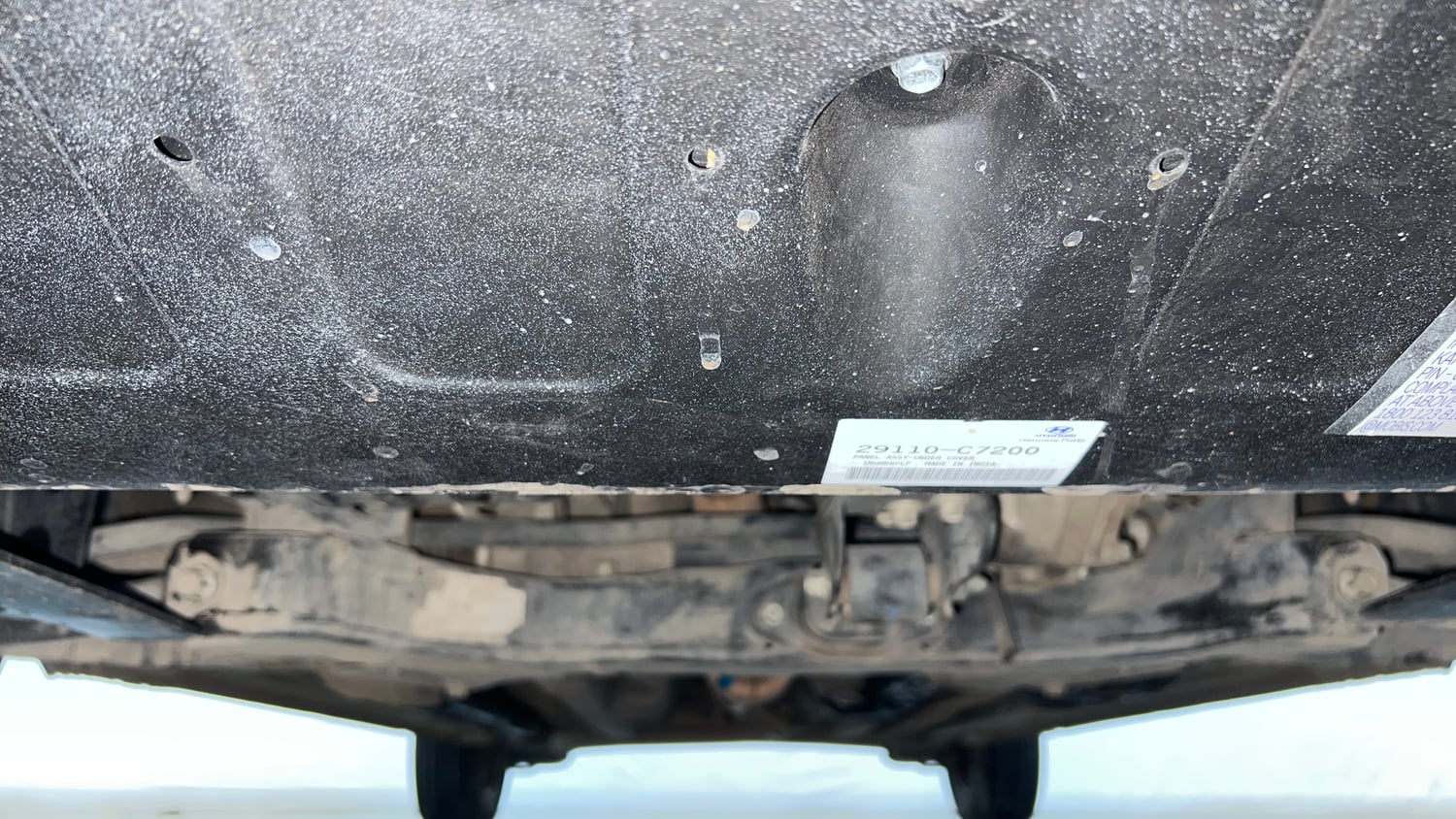 Used 2020 Hyundai Elite i20 Sportz Plus 1.2 Petrol Manual extra FRONT LEFT UNDERBODY VIEW