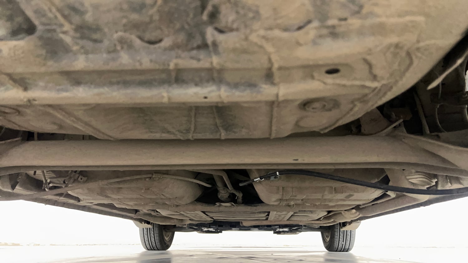 Used 2016 Honda Jazz VX Petrol+cng(outside fitted) Cng Manual extra REAR UNDERBODY VIEW (TAKEN FROM REAR)