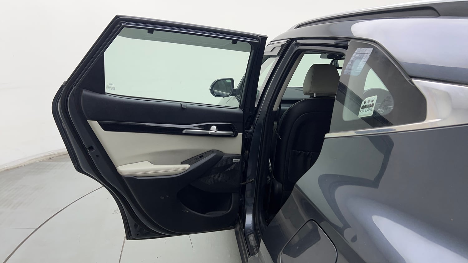 Used 2019 kia Seltos GTX Plus DCT 1.4 Petrol Automatic interior LEFT REAR DOOR OPEN VIEW