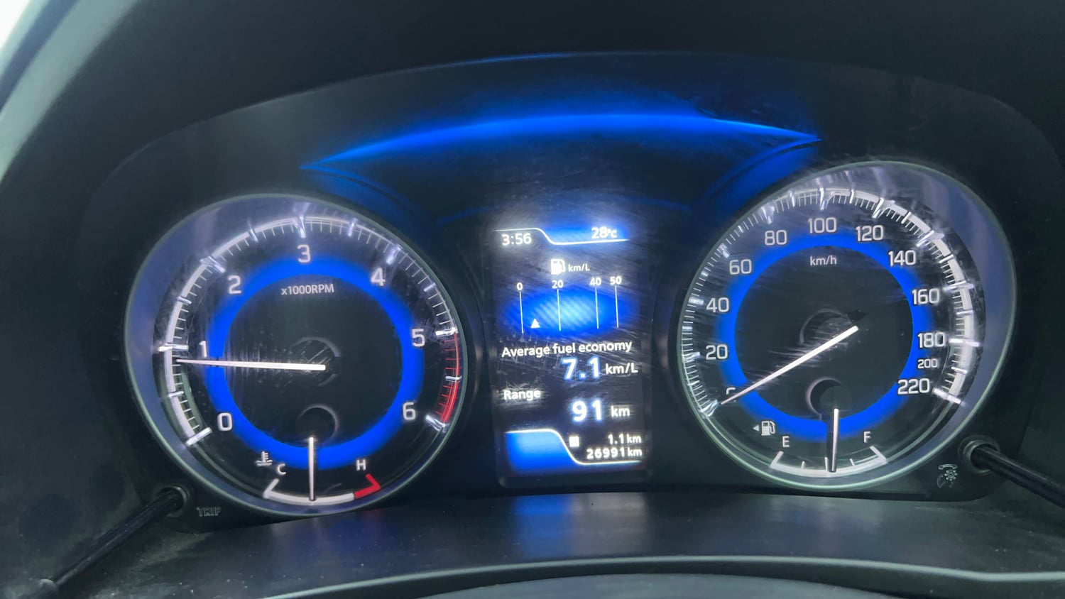 Used 2017 Maruti Suzuki Baleno Zeta 1.3 Diesel Manual interior CLUSTERMETER VIEW