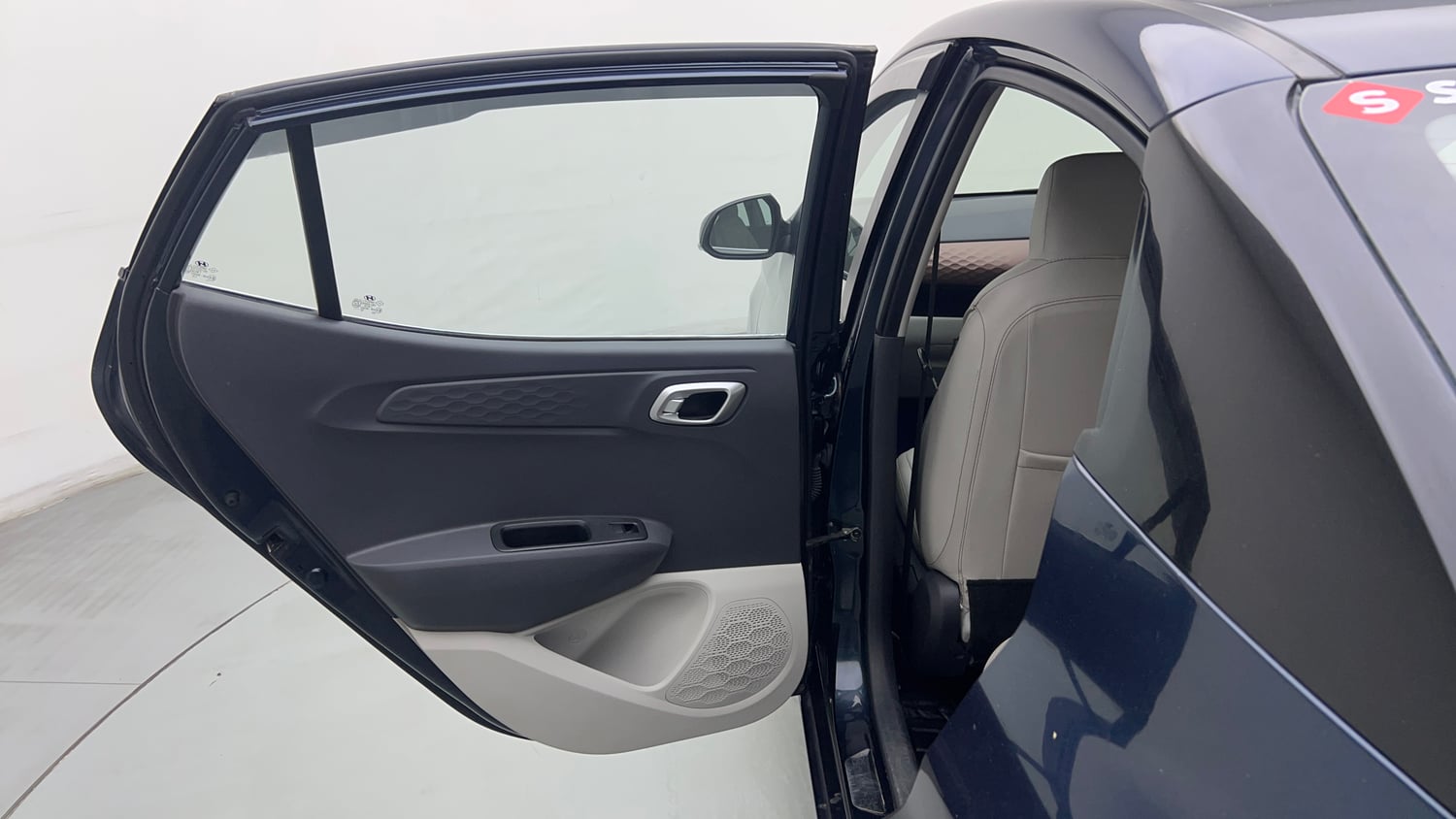 Used 2023 Hyundai Aura SX 1.2 CNG Cng Manual interior LEFT REAR DOOR OPEN VIEW