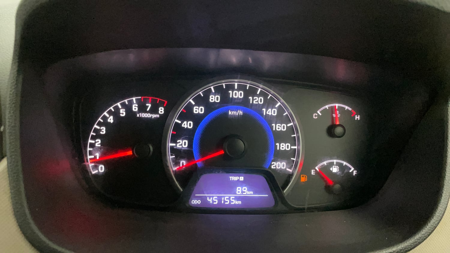 Used 2015 Hyundai Grand i10 Sportz 1.2 Kappa VTVT Petrol Manual interior CLUSTERMETER VIEW