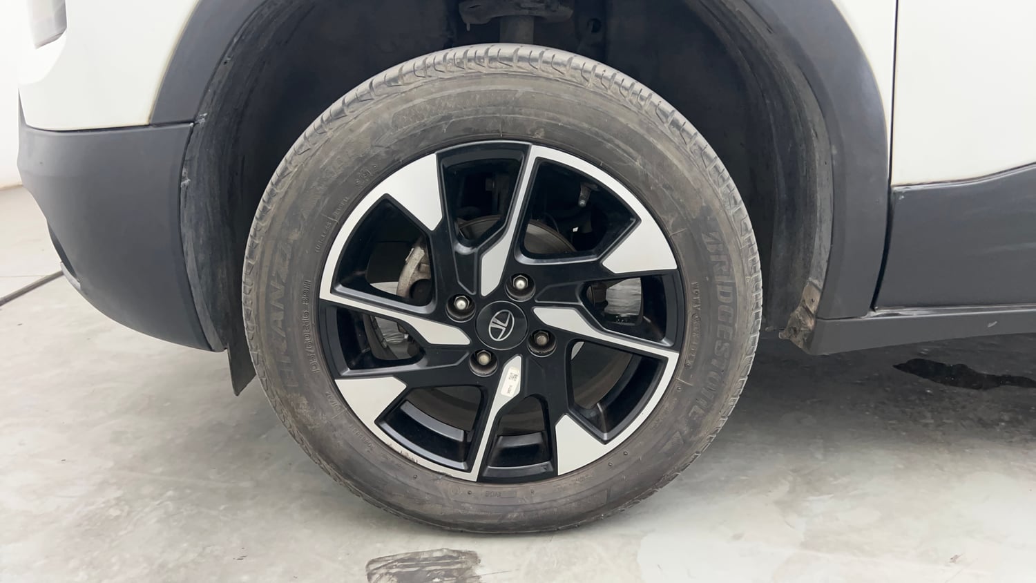 Used 2024 Tata Punch Creative Plus AMT Petrol Automatic tyres LEFT FRONT TYRE RIM VIEW