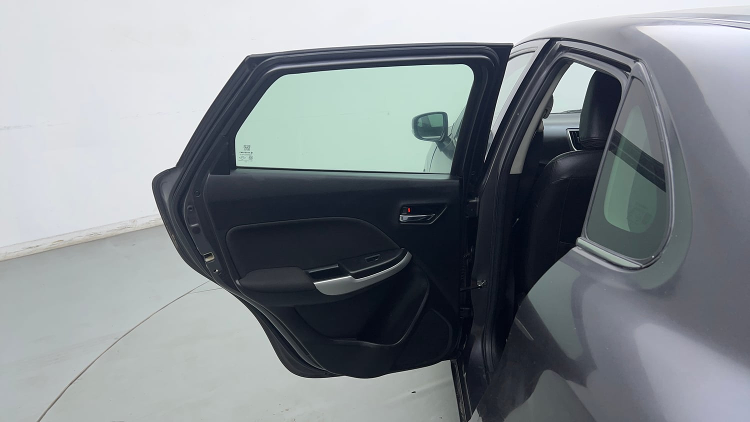 Used 2018 Maruti Suzuki Baleno Zeta 1.2 Petrol Manual interior LEFT REAR DOOR OPEN VIEW