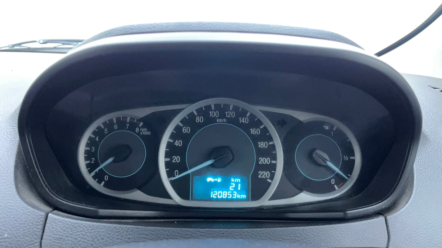 Used 2016 Ford Figo Trend 1.2 Ti-VCT Petrol Manual interior CLUSTERMETER VIEW