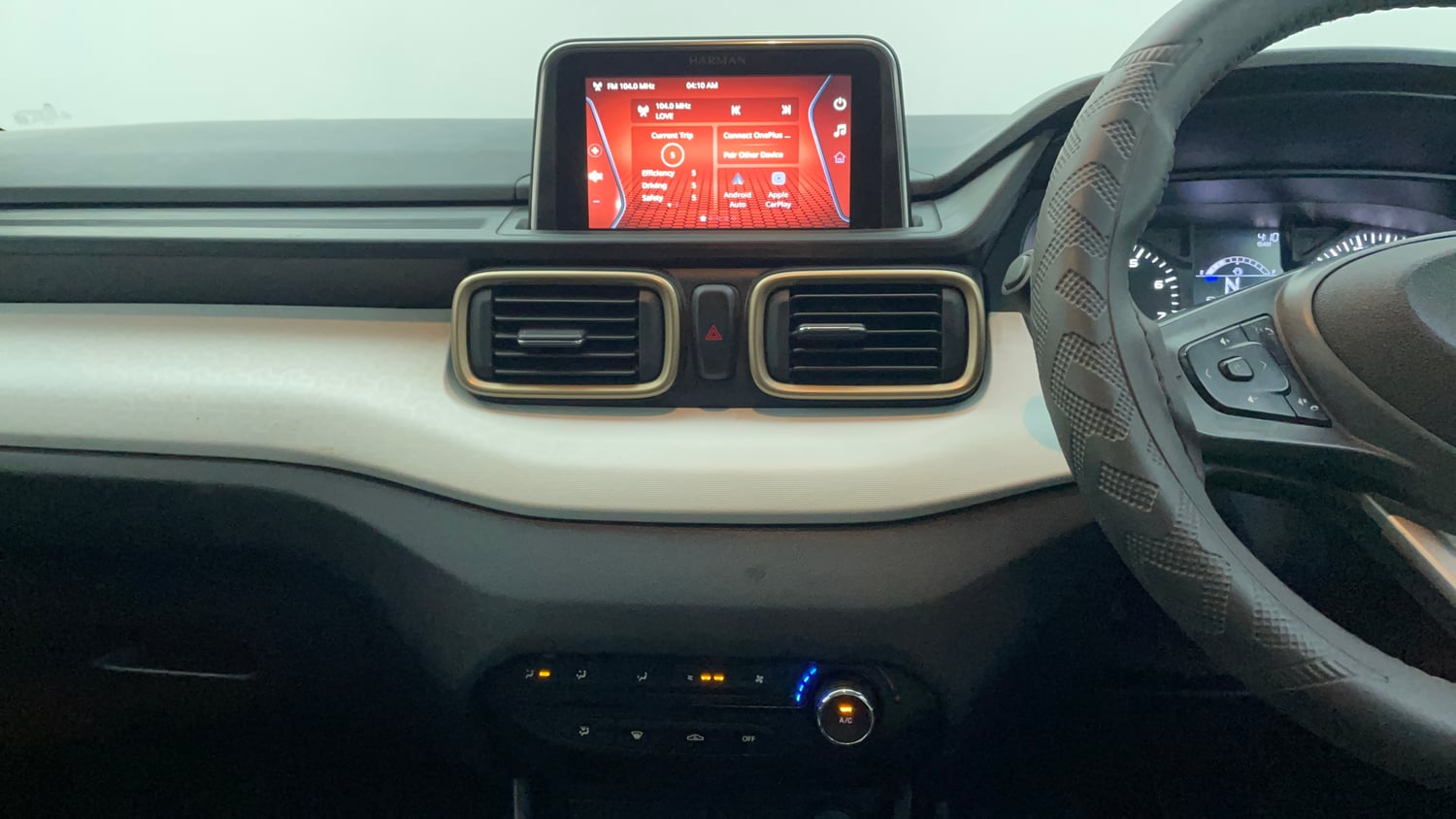 Used 2023 Tata Punch Accomplished AMT Petrol Automatic interior MUSIC SYSTEM & AC CONTROL VIEW