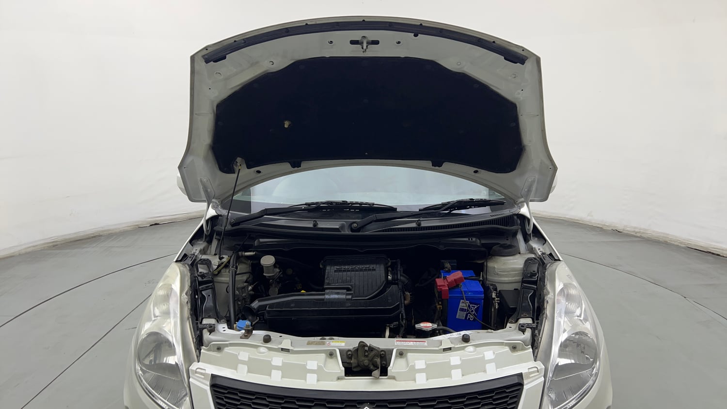 Used 2016 Maruti Suzuki Swift Lxi (O) Petrol Manual engine ENGINE & BONNET OPEN FRONT VIEW