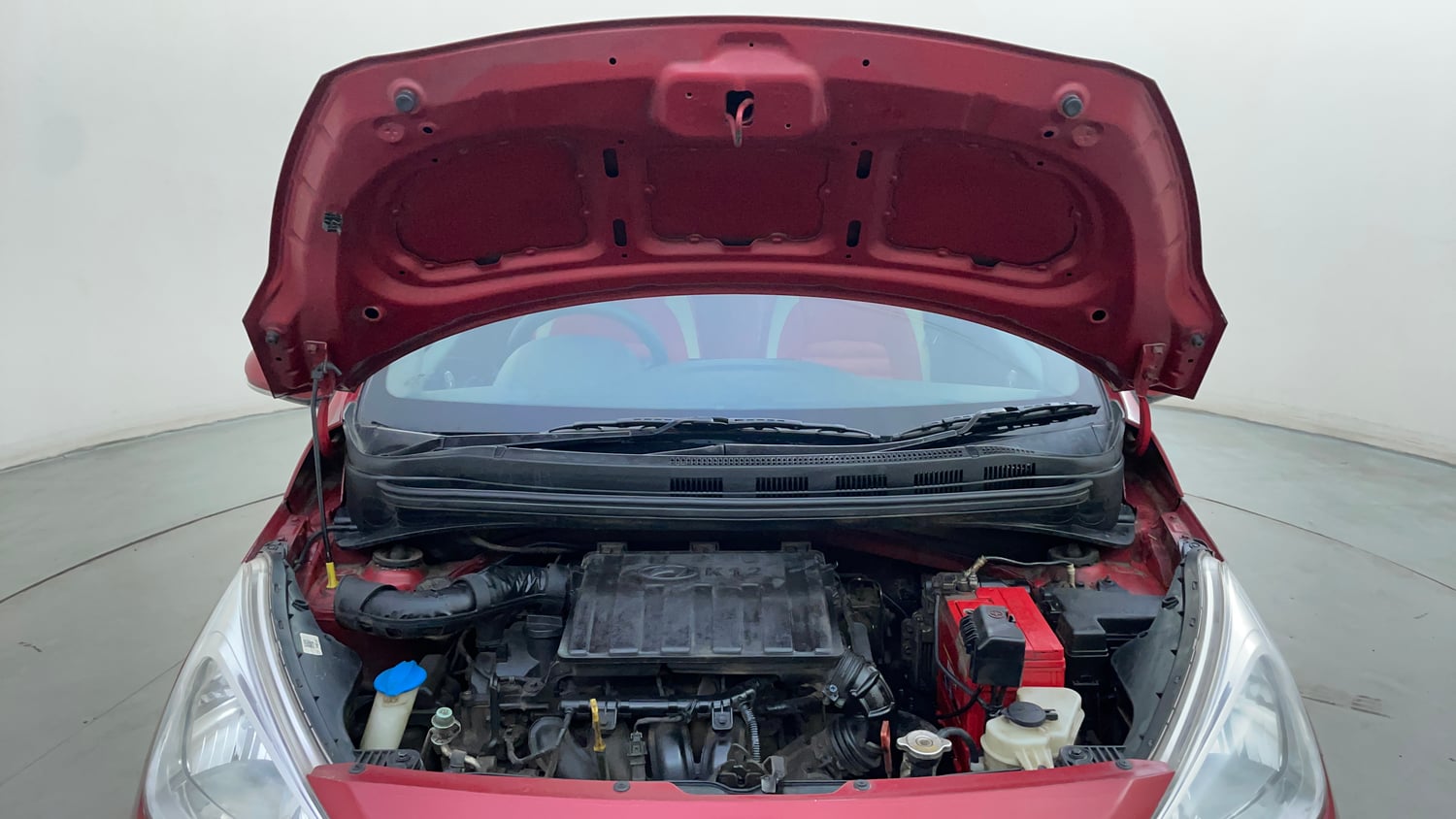 Used 2018 Hyundai Grand i10 Sportz AT 1.2 Kappa VTVT Petrol Automatic engine ENGINE & BONNET OPEN FRONT VIEW