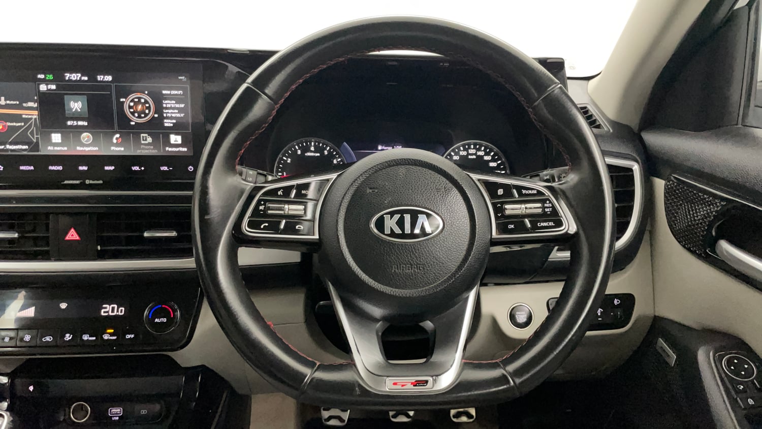 Used 2019 Kia Seltos GTX Plus 1.4 Petrol Manual interior STEERING VIEW