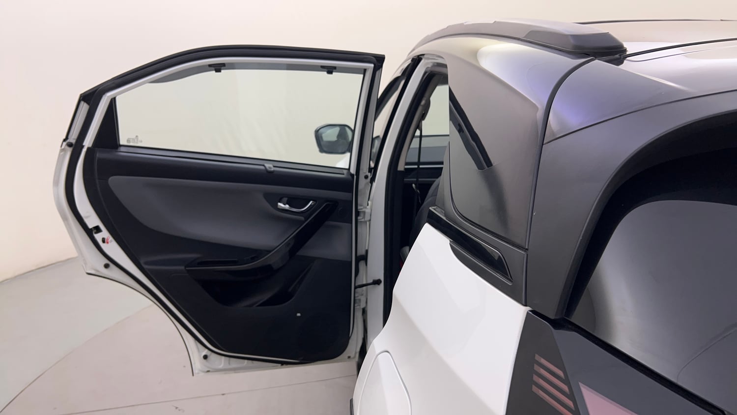 Used 2025 Tata Nexon Fearless Plus (PS) 1.2 Petrol DCA Dual Tone Petrol Automatic interior LEFT REAR DOOR OPEN VIEW