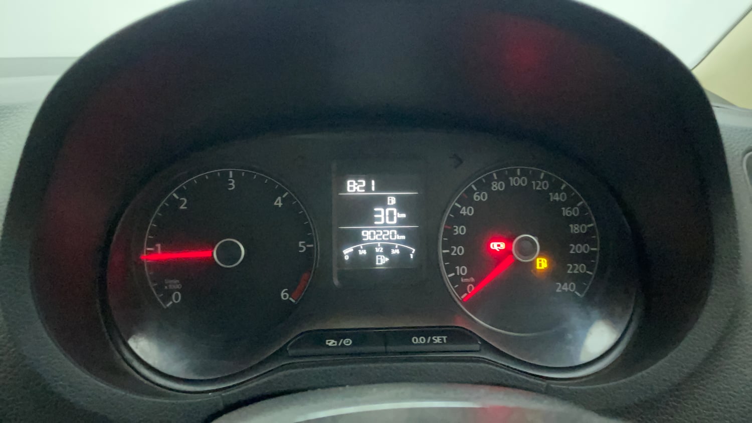 Used 2016 Volkswagen Polo Highline1.5L (D) Diesel Manual interior CLUSTERMETER VIEW