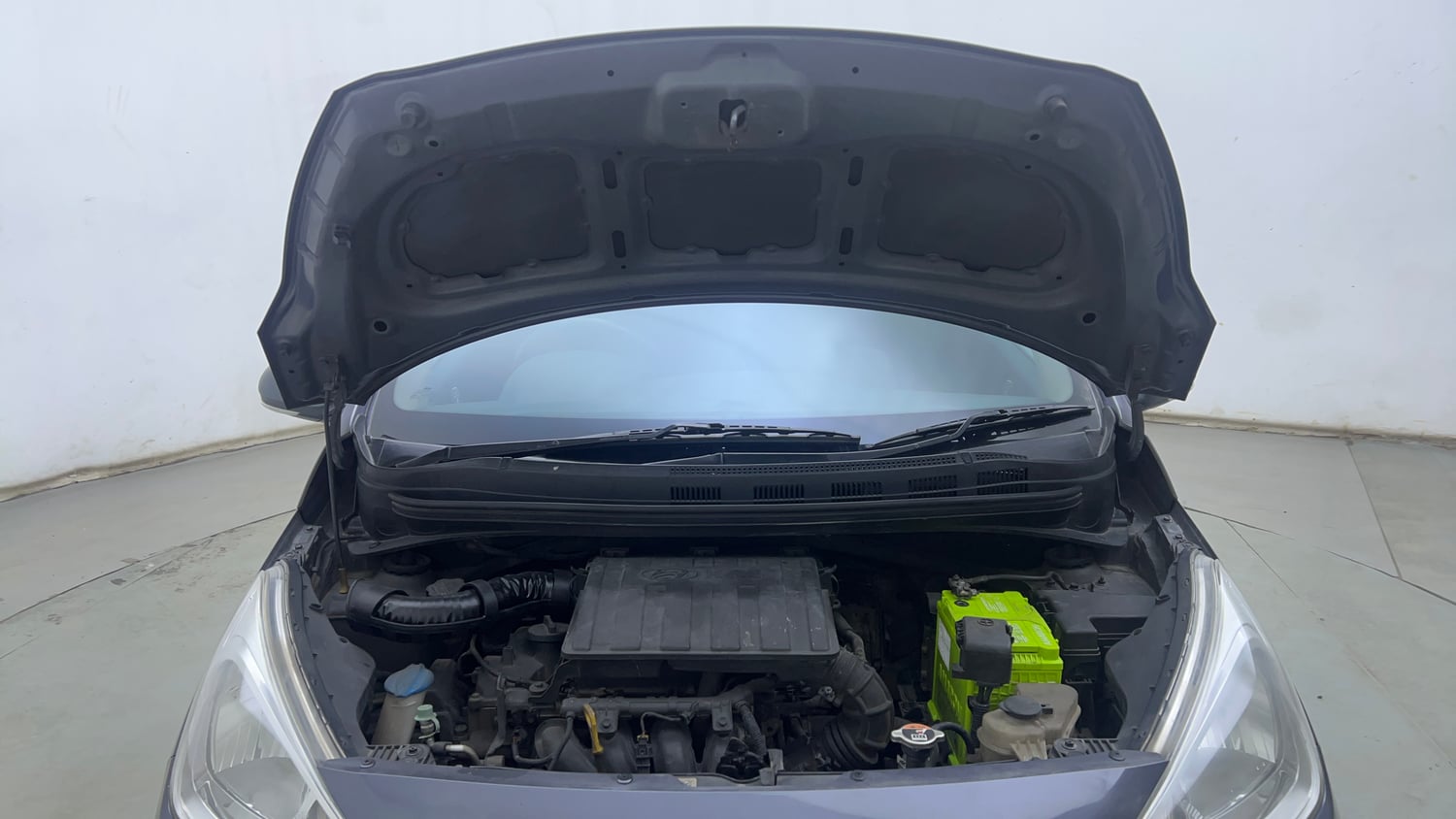 Used 2015 Hyundai Grand i10 Asta 1.2 Kappa VTVT Petrol Manual engine ENGINE & BONNET OPEN FRONT VIEW