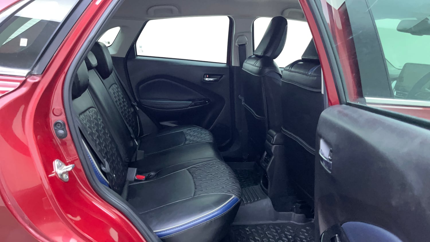Used 2024 Maruti Suzuki Baleno Alpha MT Petrol Manual interior RIGHT SIDE REAR DOOR CABIN VIEW