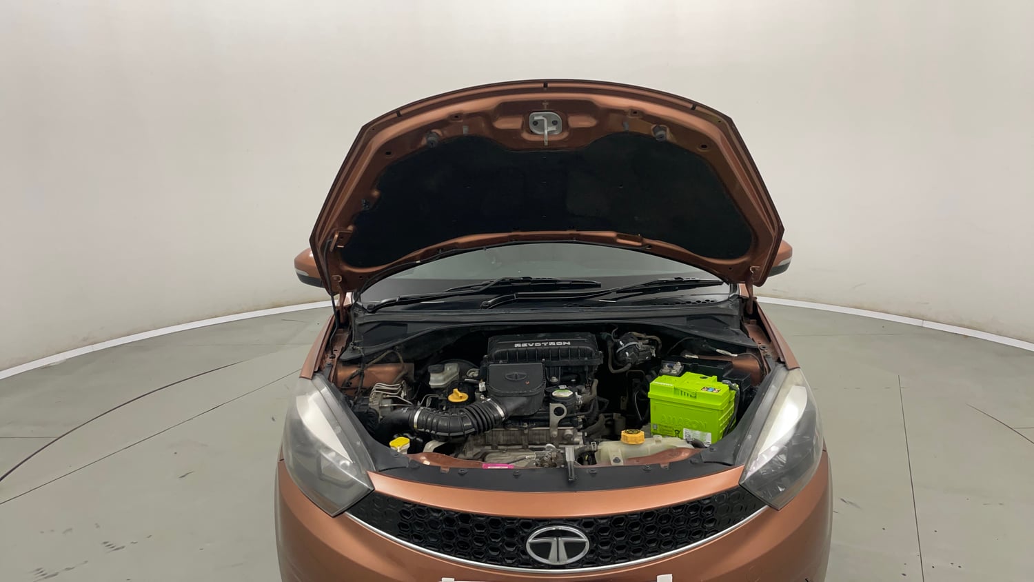 Used 2018 Tata Tigor Revotron XZ (O) Petrol Manual engine ENGINE & BONNET OPEN FRONT VIEW