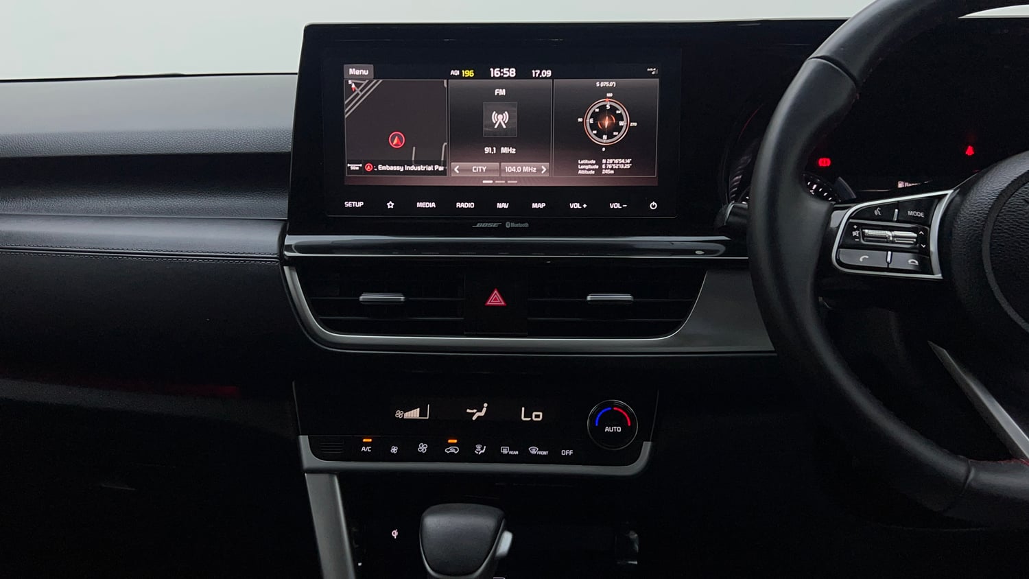 Used 2023 Kia Seltos GTX Plus 1.4 DCT Petrol Automatic interior MUSIC SYSTEM & AC CONTROL VIEW