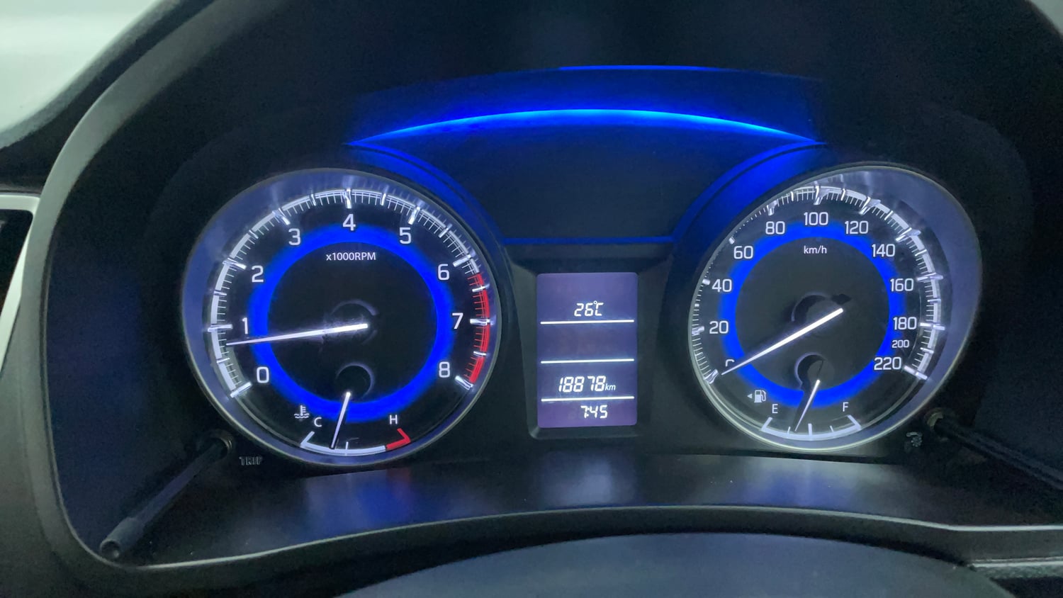 Used 2016 Maruti Suzuki Baleno Delta 1.2 Petrol Manual interior CLUSTERMETER VIEW