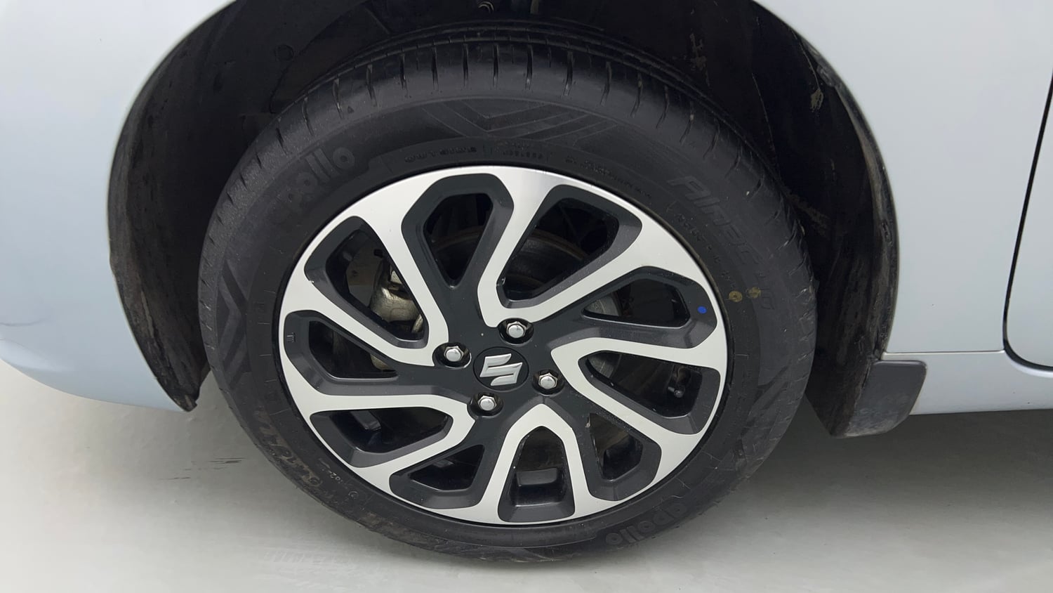 Used 2024 Maruti Suzuki Baleno Alpha MT Petrol Manual tyres LEFT FRONT TYRE RIM VIEW