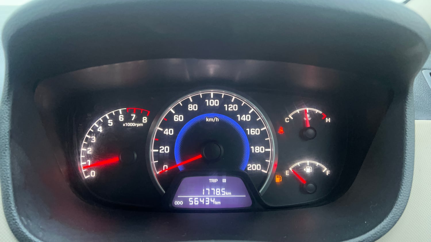 Used 2017 Hyundai Grand i10 Sportz (O) 1.2 Kappa VTVT Petrol Manual interior CLUSTERMETER VIEW