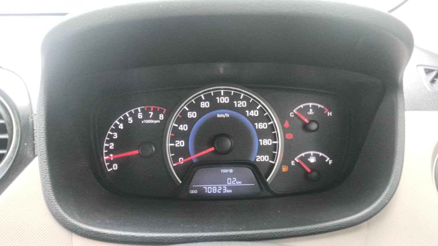 Used 2016 Hyundai Grand i10 Magna 1.2 Kappa VTVT Petrol Manual interior CLUSTERMETER VIEW