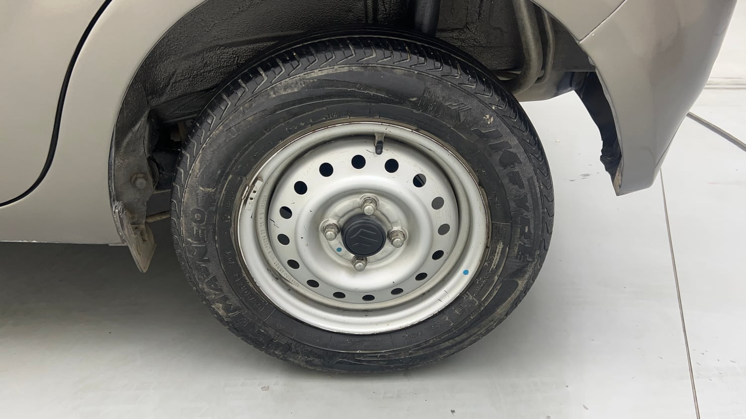 Used 2022 Maruti Suzuki Wagon R LXI 1.0 Petrol Manual tyres LEFT REAR TYRE RIM VIEW