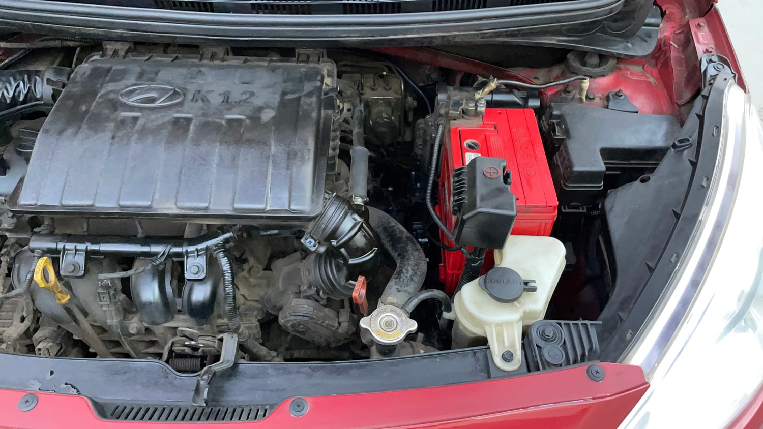 Used 2018 Hyundai Grand i10 Sportz AT 1.2 Kappa VTVT Petrol Automatic engine ENGINE LEFT SIDE VIEW