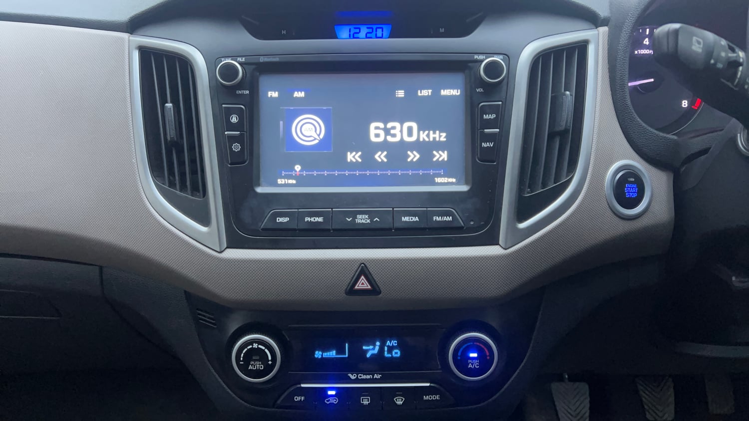 Used 2017 Hyundai Creta 1.6 SX Plus Petrol Petrol Manual interior MUSIC SYSTEM & AC CONTROL VIEW