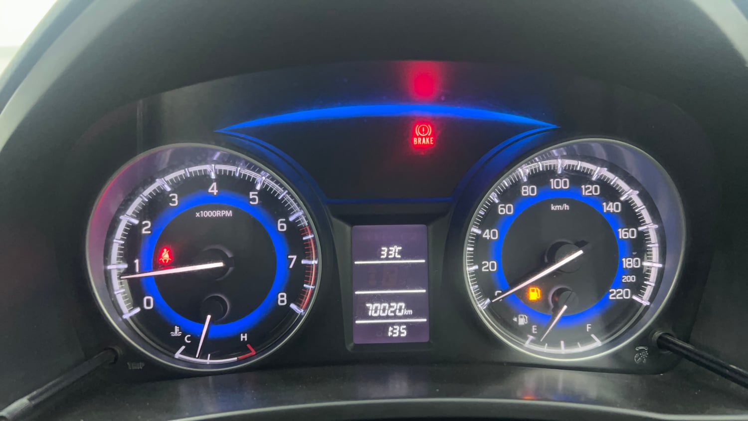 Used 2017 Maruti Suzuki Baleno Delta 1.2 Petrol Manual interior CLUSTERMETER VIEW