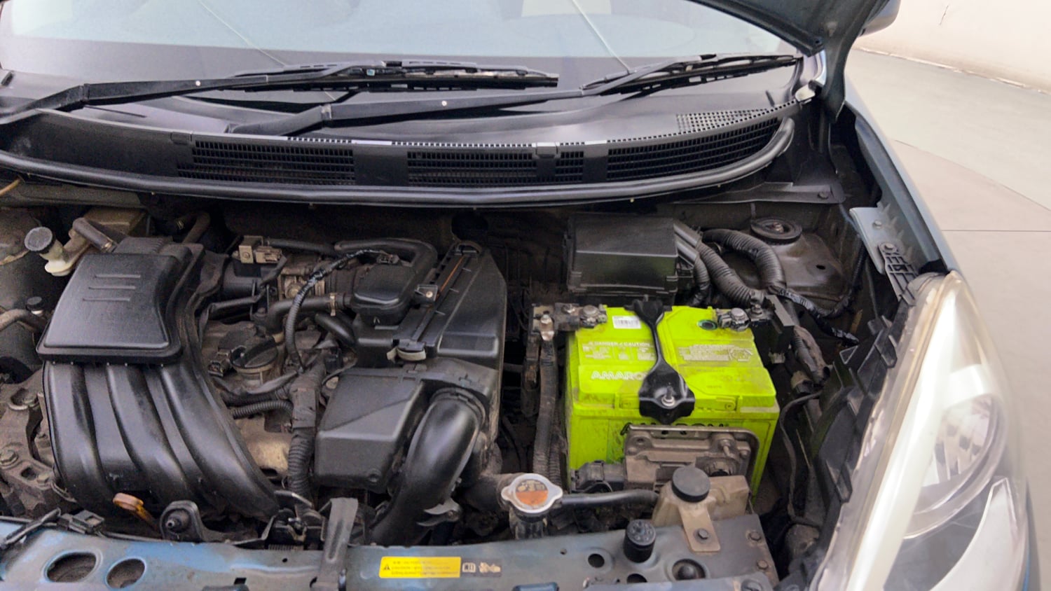 Used 2016 Nissan Micra XV CVT Petrol Automatic engine ENGINE LEFT SIDE HINGE & APRON VIEW