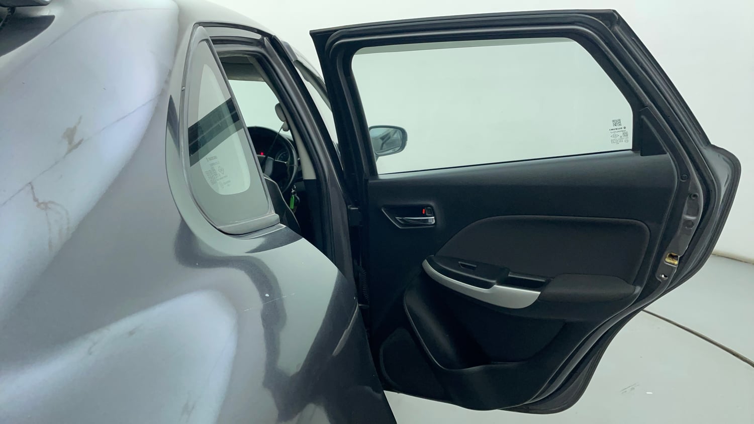 Used 2016 Maruti Suzuki Baleno Delta 1.2 Petrol Manual interior RIGHT REAR DOOR OPEN VIEW