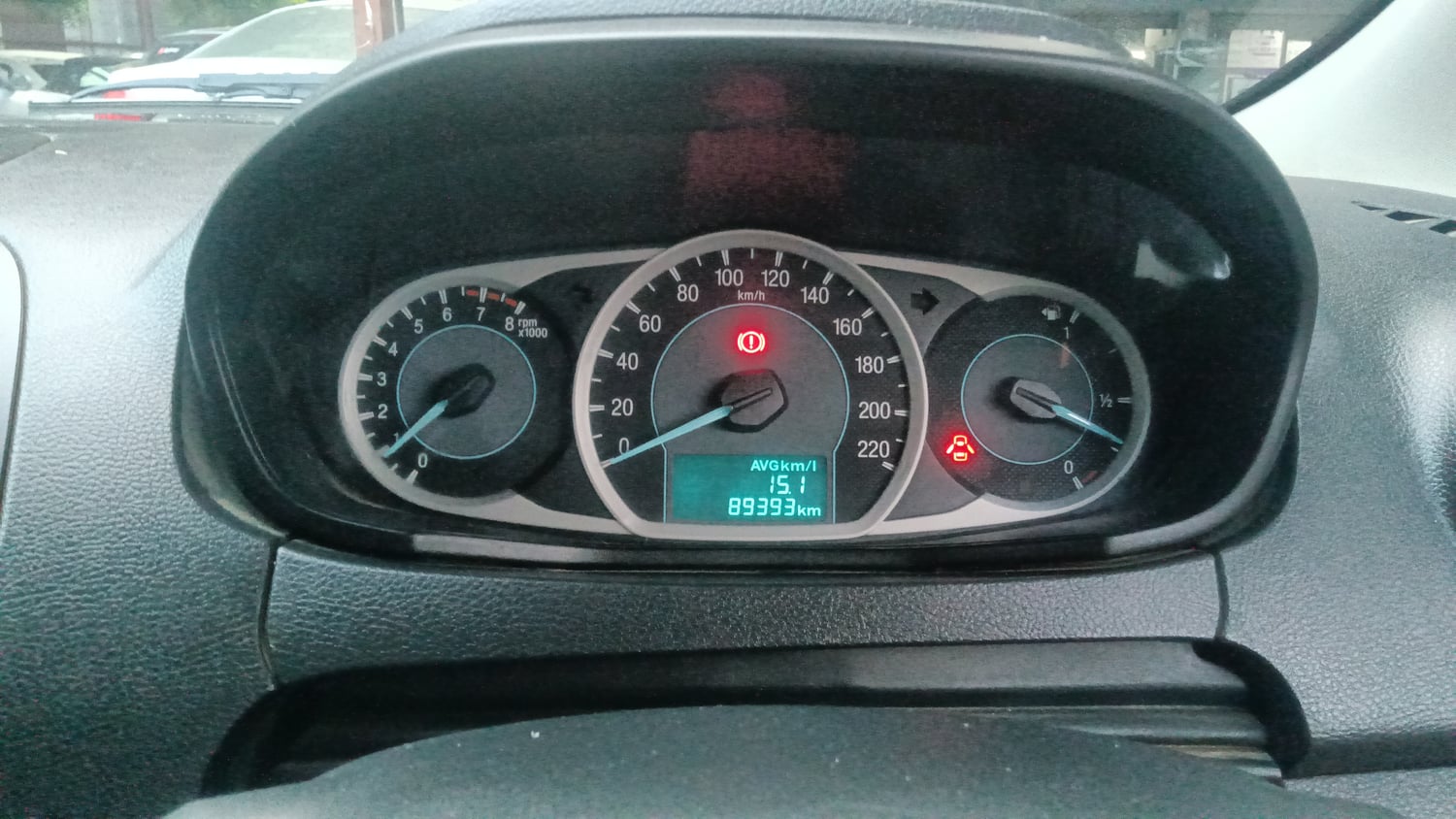 Used 2017 Ford Figo Trend 1.2 Ti-VCT Petrol Manual interior CLUSTERMETER VIEW