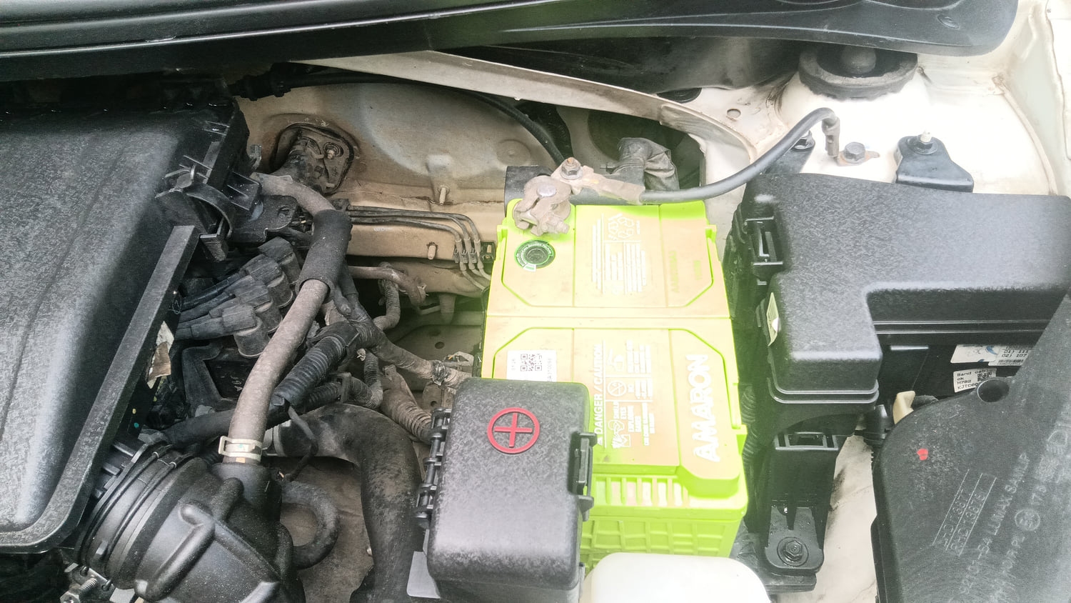 Used 2016 Hyundai Grand i10 Magna 1.2 Kappa VTVT Petrol Manual engine ENGINE LEFT SIDE HINGE & APRON VIEW