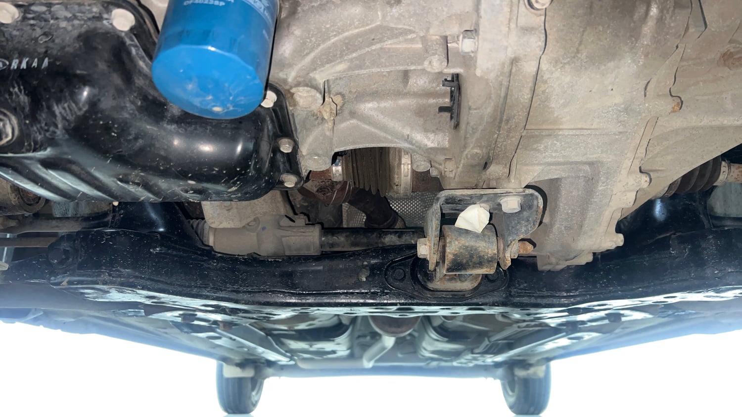 Used 2022 Hyundai Grand i10 Nios Magna 1.2 Kappa VTVT Petrol Manual extra FRONT LEFT UNDERBODY VIEW