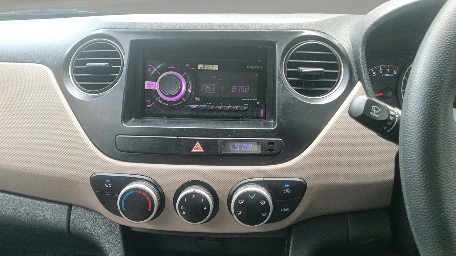 Used 2016 Hyundai Grand i10 Magna 1.2 Kappa VTVT Petrol Manual interior MUSIC SYSTEM & AC CONTROL VIEW