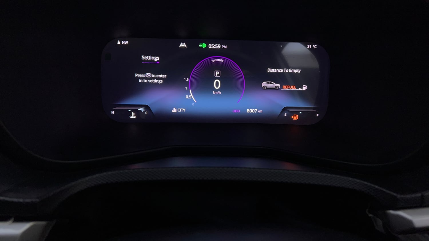 Used 2025 Tata Nexon Fearless Plus (PS) 1.2 Petrol DCA Dual Tone Petrol Automatic interior CLUSTERMETER VIEW