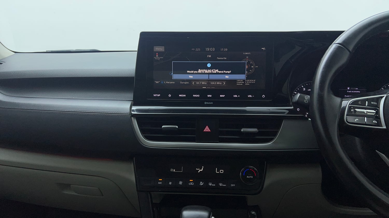 Used 2020 Kia Seltos HTX IVT 1.5 Petrol Automatic interior MUSIC SYSTEM & AC CONTROL VIEW