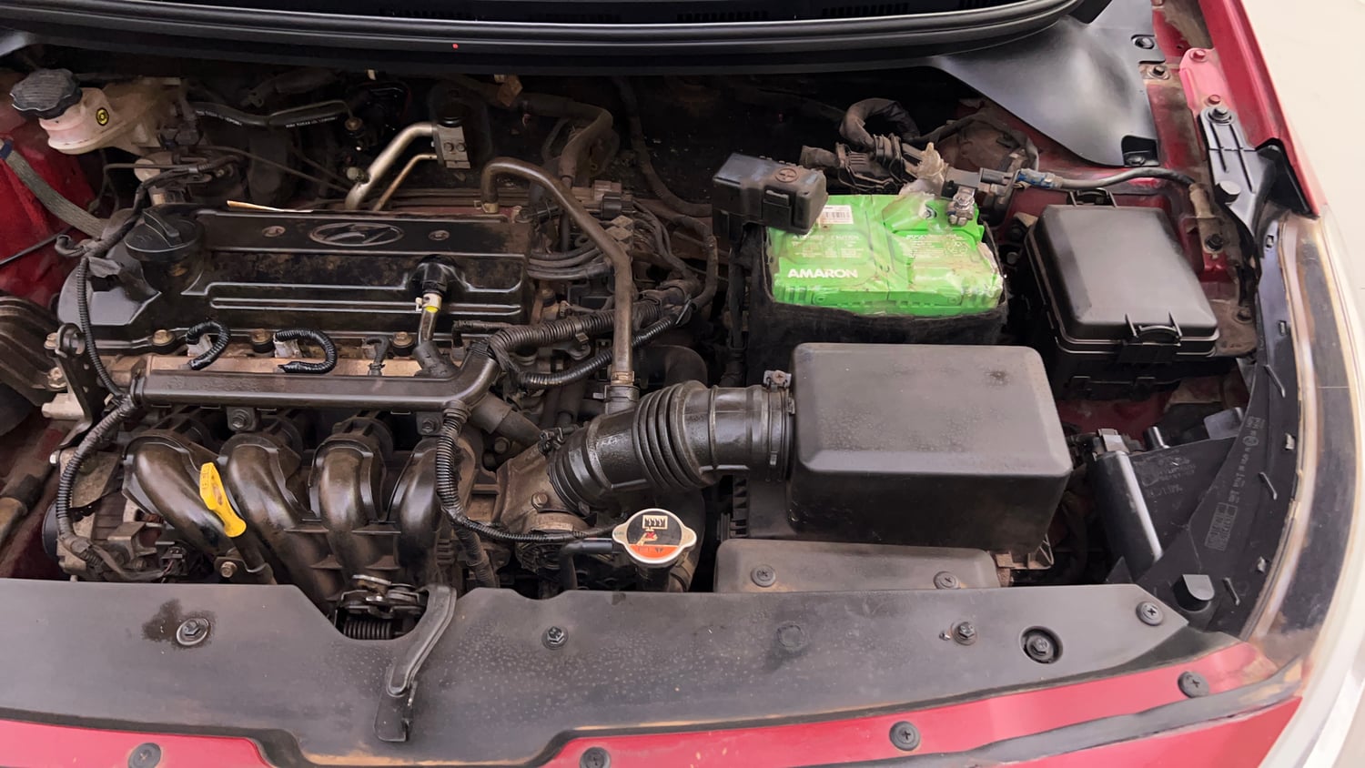 Used 2017 Hyundai Elite i20 Magna Executive 1.2 Petrol Manual engine ENGINE LEFT SIDE VIEW