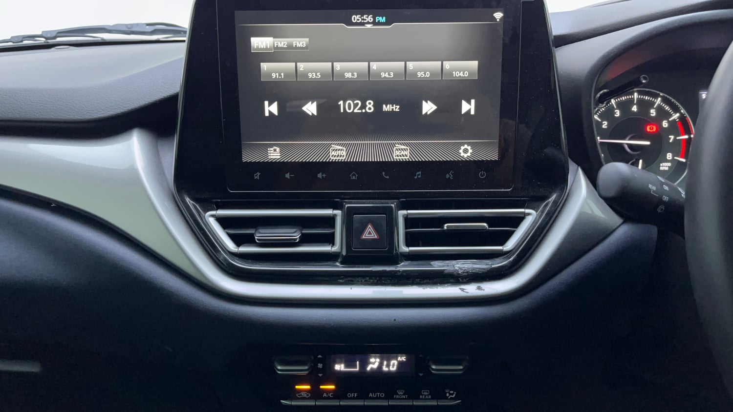 Used 2024 Maruti Suzuki Baleno Alpha MT Petrol Manual interior MUSIC SYSTEM & AC CONTROL VIEW