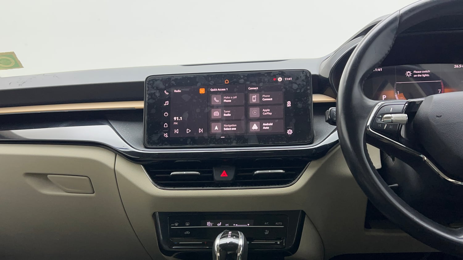 Used 2022 Skoda Slavia Style 1.5L TSI DSG Petrol Automatic interior MUSIC SYSTEM & AC CONTROL VIEW