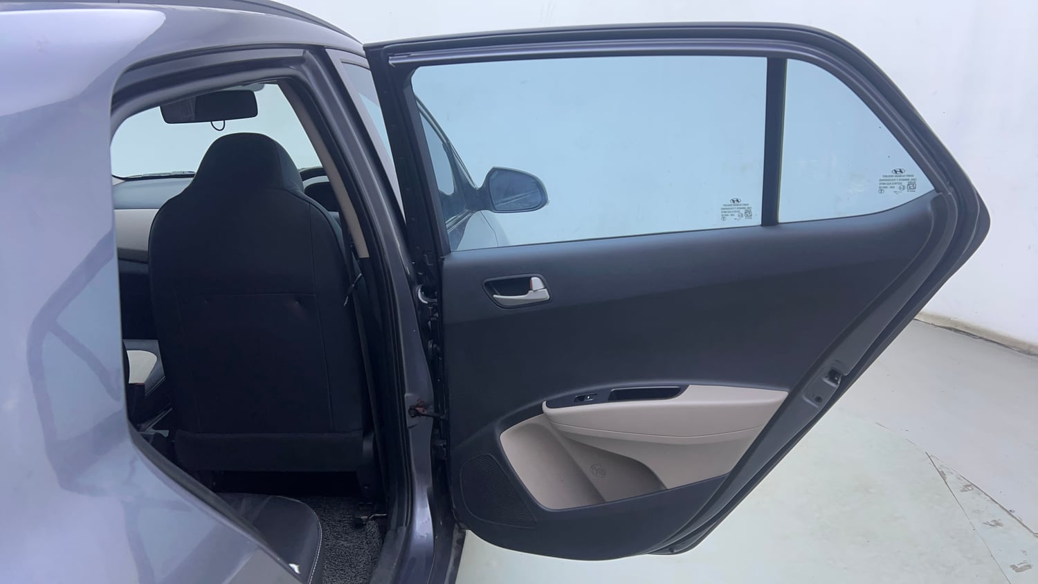 Used 2015 Hyundai Grand i10 Asta 1.2 Kappa VTVT Petrol Manual interior RIGHT REAR DOOR OPEN VIEW