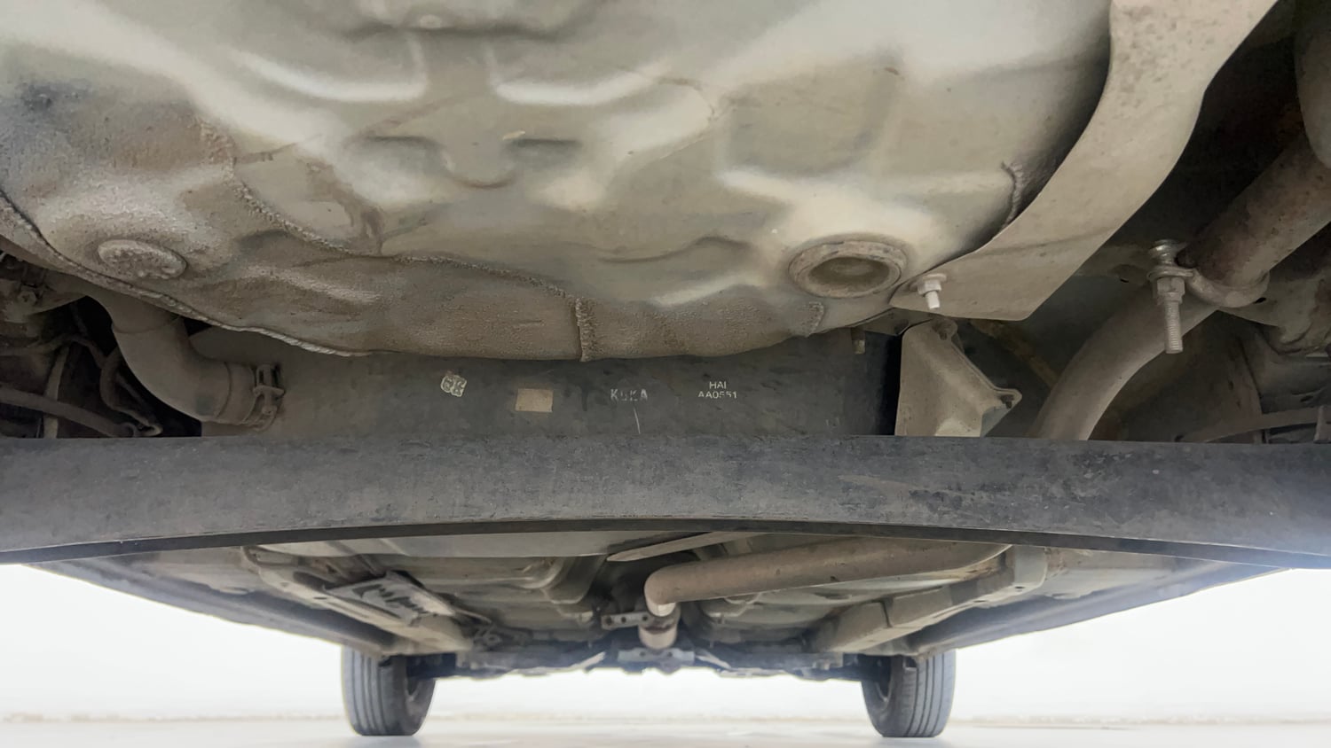 Used 2015 Hyundai i10 Magna 1.1 iRDE2 Petrol Manual extra REAR UNDERBODY VIEW (TAKEN FROM REAR)