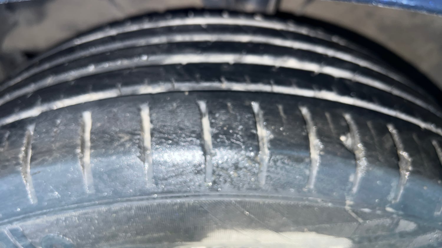 Used 2022 Toyota Glanza V AMT Petrol Automatic tyres LEFT FRONT TYRE TREAD VIEW