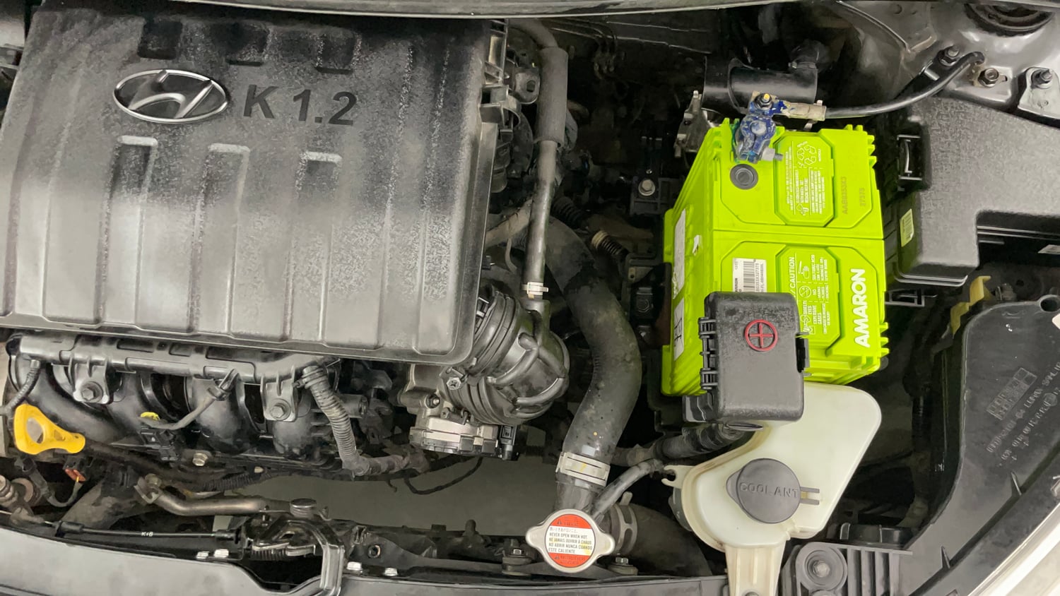 Used 2015 Hyundai Grand i10 Sportz 1.2 Kappa VTVT Petrol Manual engine ENGINE LEFT SIDE VIEW
