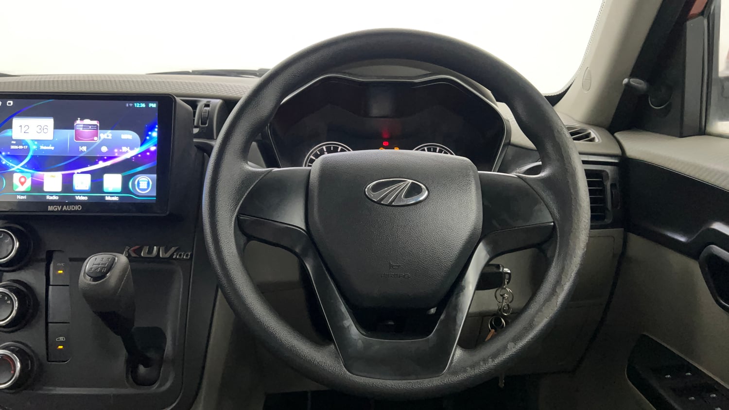 Used 2016 Mahindra KUV100 K4 5 STR Petrol Manual interior STEERING VIEW