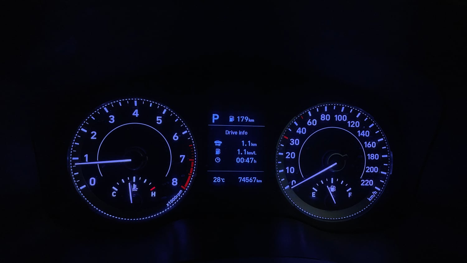 Used 2019 hyundai Venue S 1.0 AT Turbo Petrol Petrol Automatic interior CLUSTERMETER VIEW