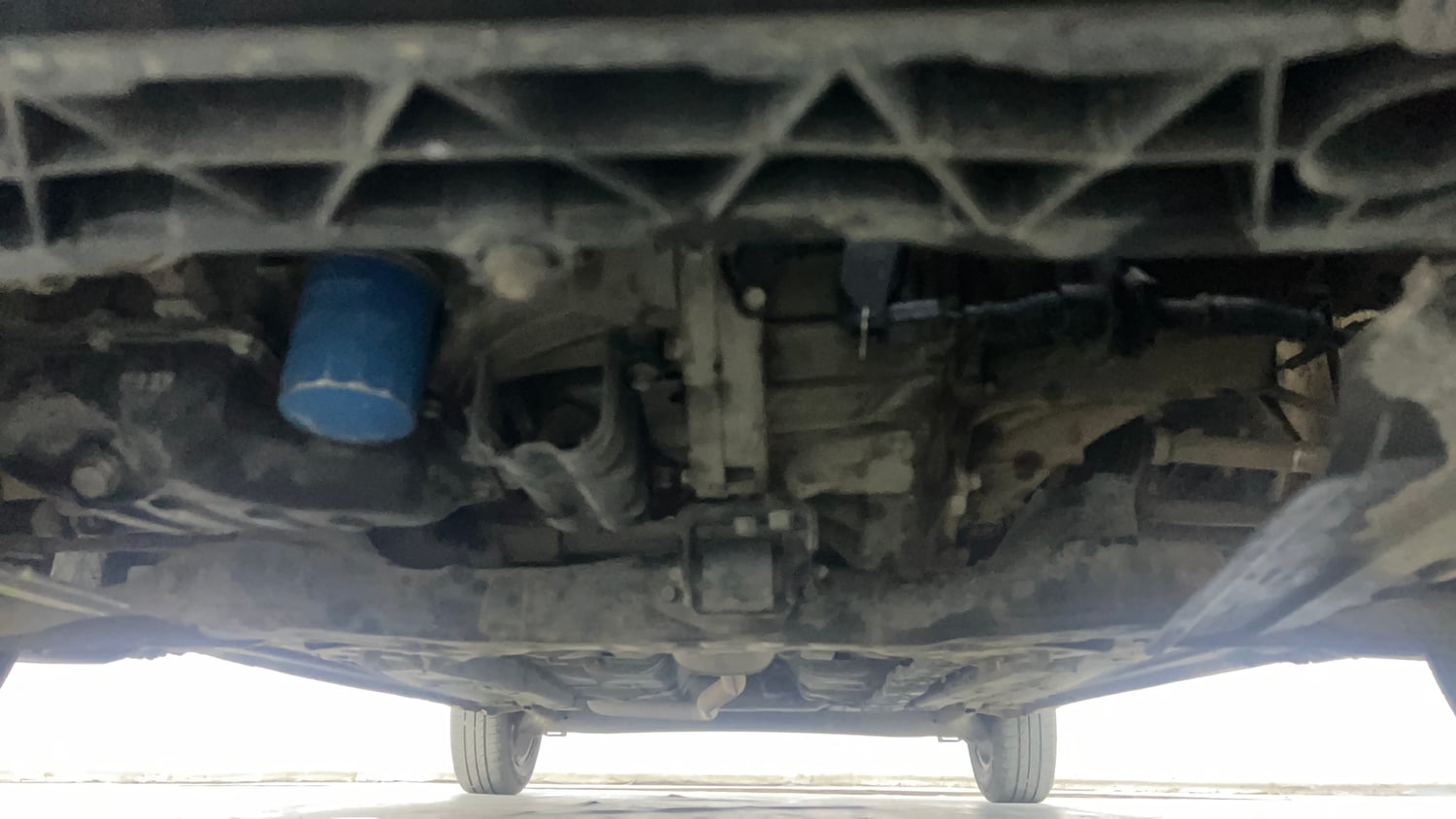 Used 2015 Hyundai Grand i10 Asta 1.2 Kappa VTVT Petrol Manual extra FRONT LEFT UNDERBODY VIEW